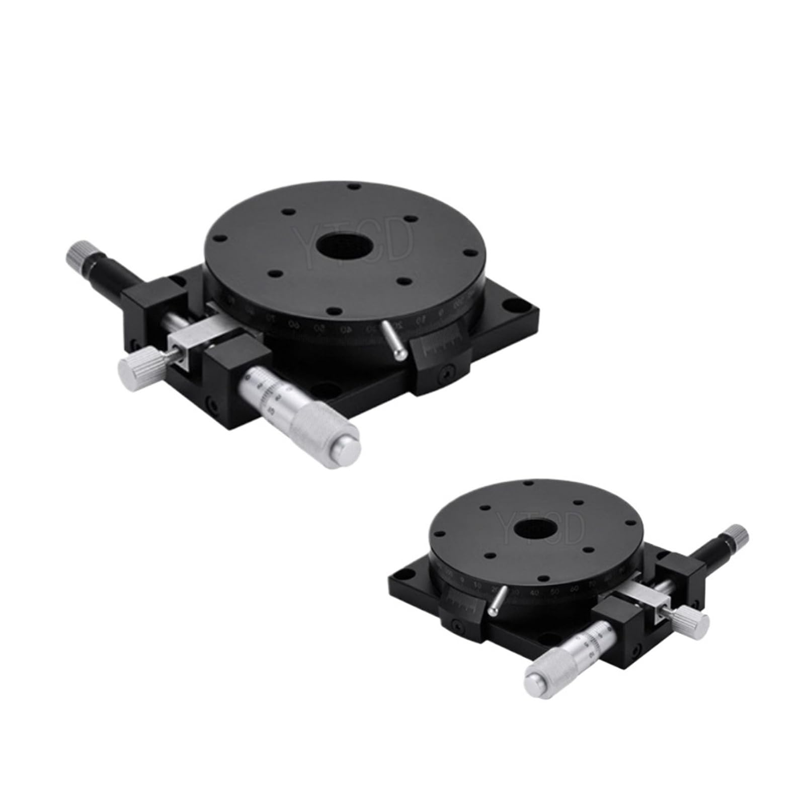 MYXJGNAIY R Axis 100mm RSP100-L 360 Degree Manual Rotating Platform Sliding Stage Precision Bearing Linear Stage Load 39.2N 4kgf 100mm(RSP100-R)
