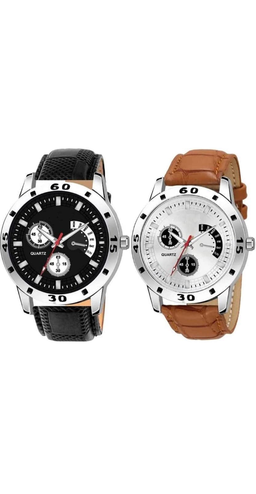 ADNOCKAnalogue Wrist Watches for Men Pack of 2