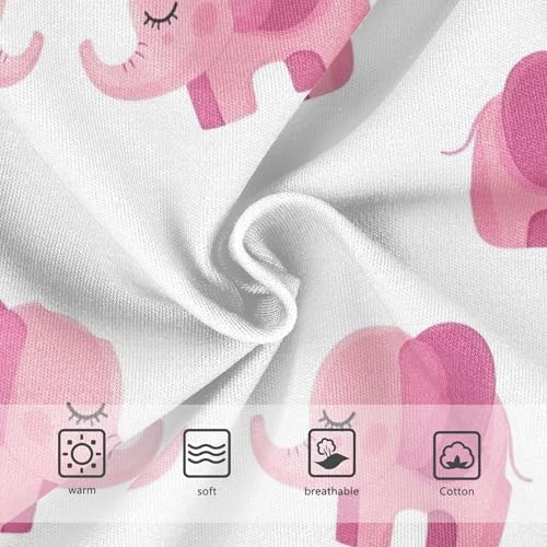 Girls Underwear Toddlers 2t Cotton Girl Panties Cute Aesthetic Briefs Undies Kids Cute Cartoon Pink Elephants White3