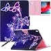Produktbild iPad Pro 10.5 Fall, newshine PU Leder Full Body Smart Flip Folio Schutzhülle mit Standfunktion (Auto Sleep/Wake) Bleistift Halter & Handschlaufe für Apple 26,7 cm 2017 Release, 5 Purple Butterfly-HX