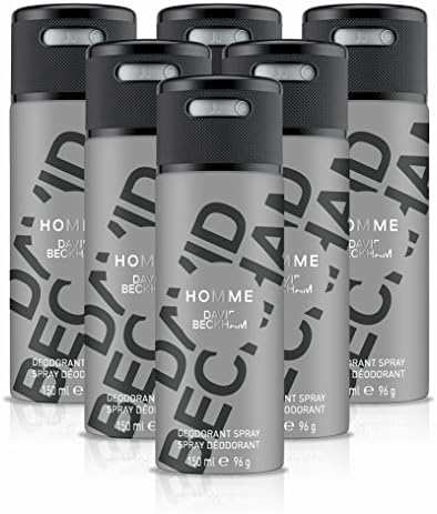 David Beckham Homme Body Spray Deodorant, 150ml (Pack of 6)