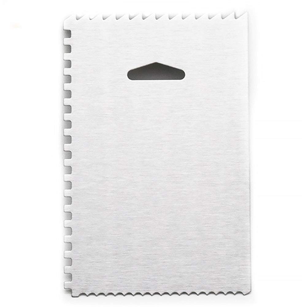 Cake Scraper With Hole Sawtooth Baking Non-toxic Decorating Chocolate Pastry Tools Cream Hanging Rectangle Stainless Steel