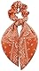 Urban Classics Unisex TB5128-Bandana Print Scrunchies with XXL Bow 2-Pack Stirnband, orange/Black, one Size