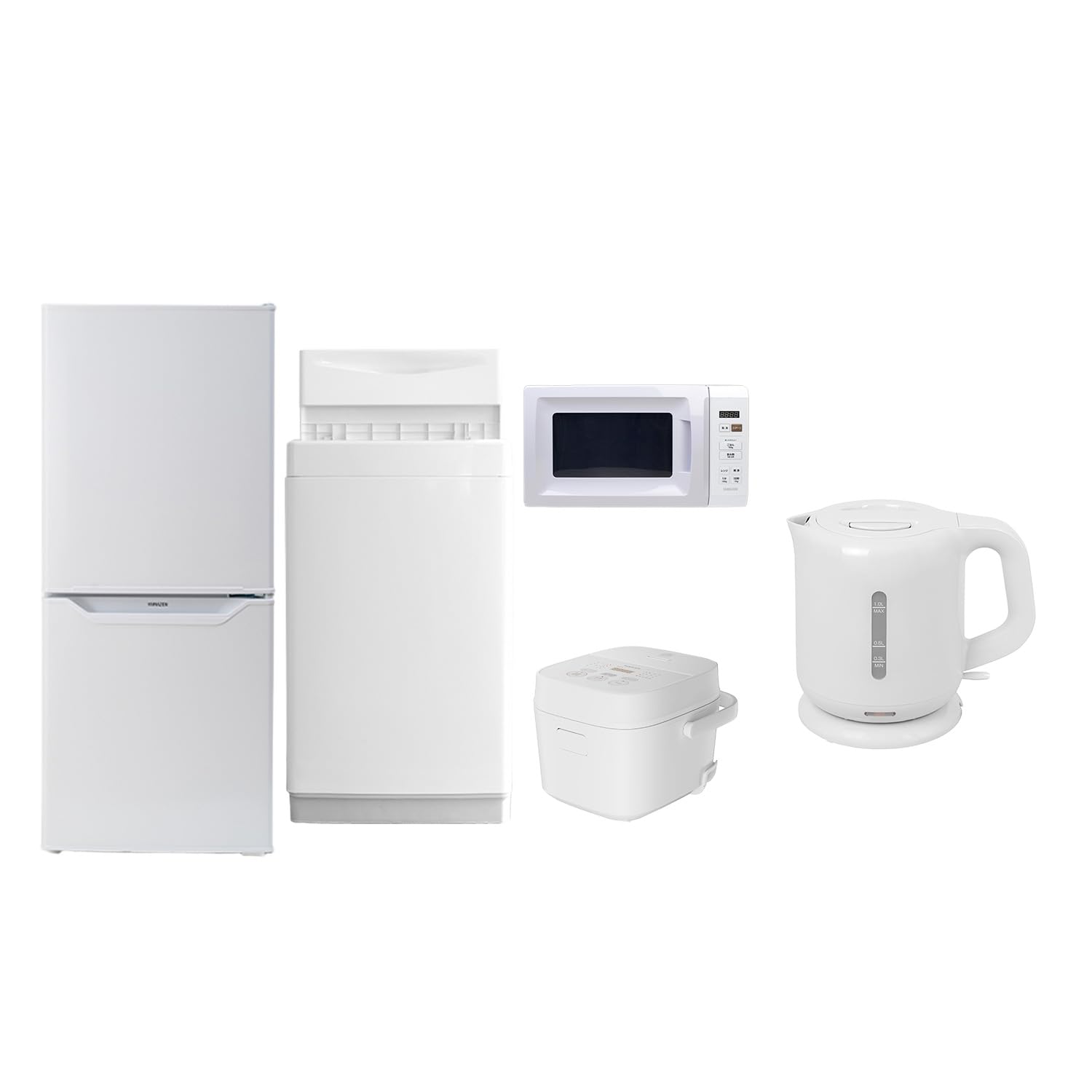 山善 家電セット 冷蔵庫106L 洗濯機6kg 電子レンジ17L 炊飯器 Amazon | [山善] 【新生活家電5点セット】 家電セット 冷蔵庫106L 洗濯