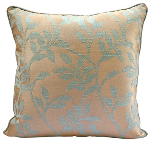 The HomeCentric Luxury Blue Decorative Throw Pillow Covers 16x16 inch (40x40 cm), Jacquard Throw Pillow Covers, French Toile, Floral, Contemporary Toss Pillow Covers - Leafy Heaven The HomeCentric Luxury Blue Decorative Throw Pillow Covers 16x16 inch (40x40 cm), Jacquard Throw Pillow Covers, French Toile, Floral, Contemporary Toss Pillow Covers - Leafy Heaven