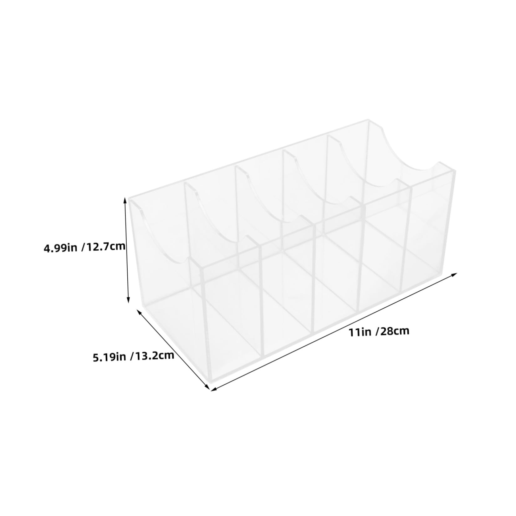 PRETYZOOM Pezzi Organizer Porta a 2 Acrilico, Scatola Trasparente 5 Scomparti Display Antipolvere Salvaspazio, per Cintura e Cinture Armadio e Cassetto, per Cinture e Cravatte