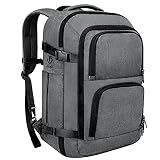 Dinictis 40L Travel Laptop Backpack for Men Women, Fit 17 Inch Notebook, Carry on Flight Approved Suitcase Backpack, Water Resistant Travel Backpack, Weekender Overnight Daypack- Dark Grey
