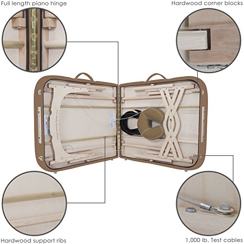 Image of EARTHLITE Premium Portable Massage Table Package SPIRIT - Spa-Level Comfort, Deluxe Cushioning incl. Flex-Rest Face Cradle & Strata Face Pillow, Carry Case (30 /32 inch x 73 inch) - Made in USA