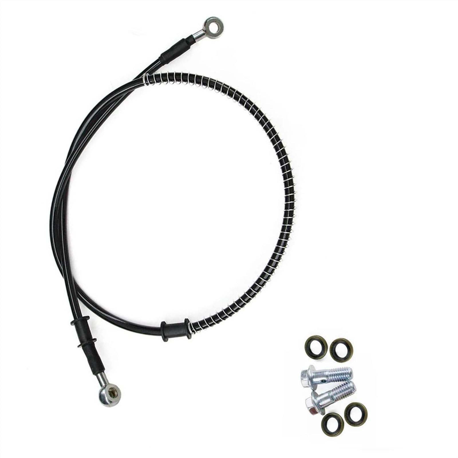 Motorbike Part M10 0 Degree 28 Universal Motorcycle Braided Line Steel Brake Hose Cable Hydraulic Pipe 400mm-2300mm(2100mm)
