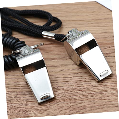 Silbatos de árbitro deportivos de acero inoxidable 4 piezas miniatura 6