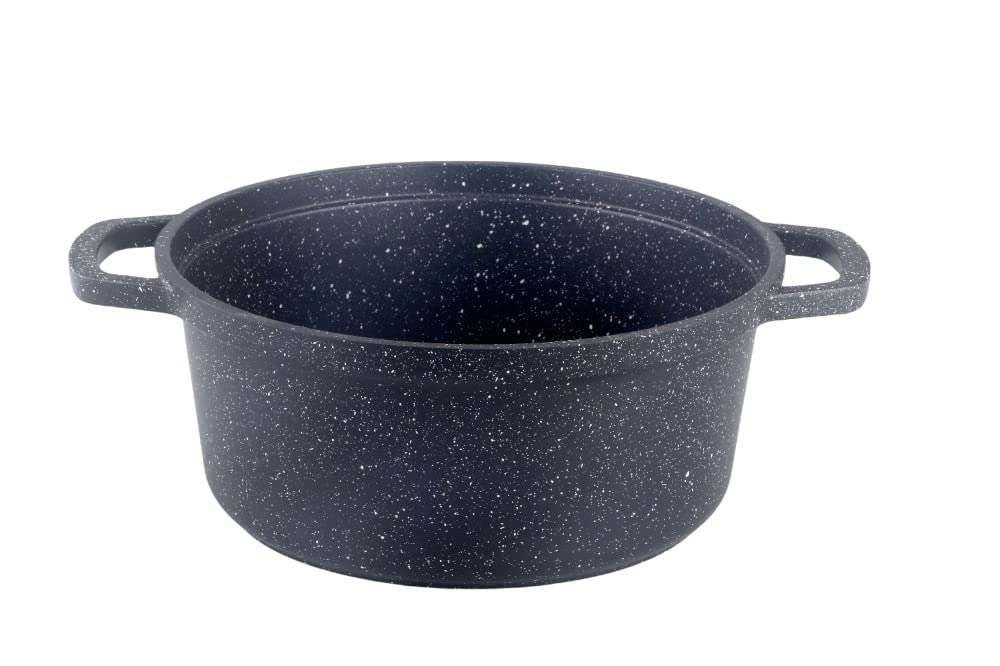 Kamberg - Ronde Ovenschotel Diameter 16 Cm Gegoten Aluminium Stenen Coating Geschikt Voor Alle Warmtebronnen Inclusief Inductie Pfoa-Vrij, Zwart