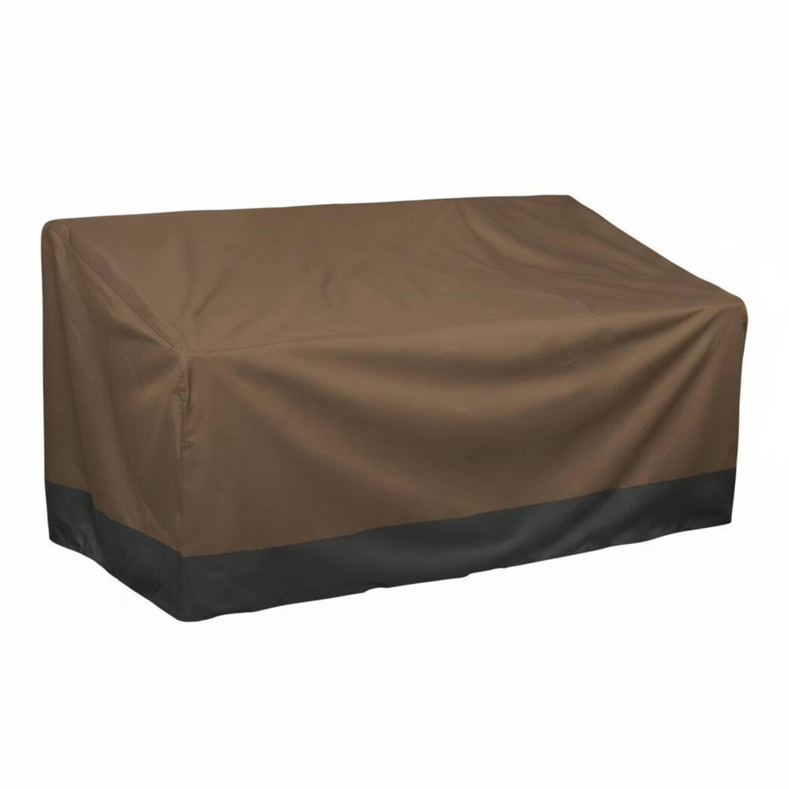 Anti Outdoor Sofa Cover Dustproof Garden Furniture Protector Heavy Duty Patio Loveseat Cover Windproof for Courtyard, Coffee-Black, 210D 147-83-79cm | Home & Garden-image-34