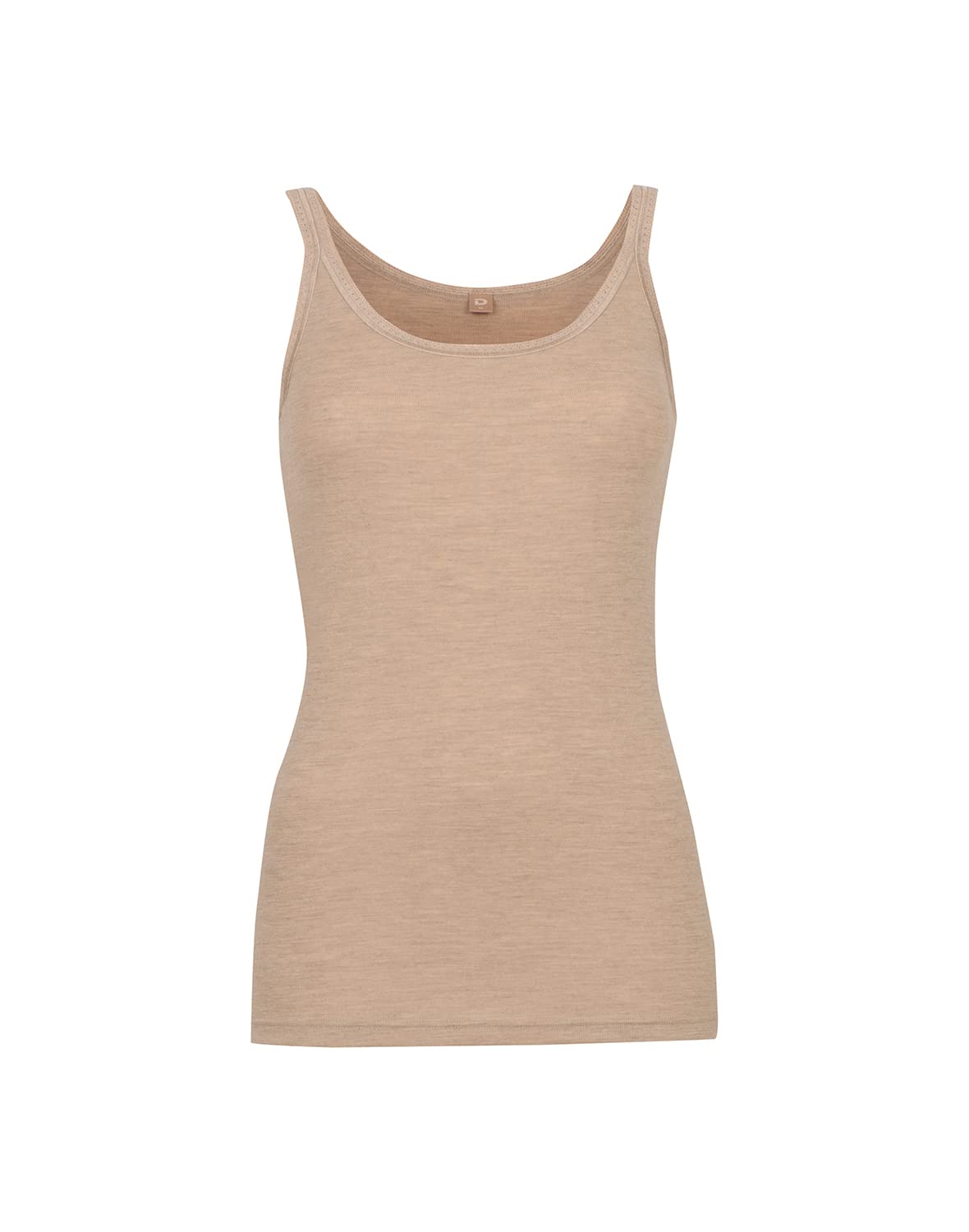Dilling Women's Beige Merino Wool Top With Straps - Organic Merino Wool 18