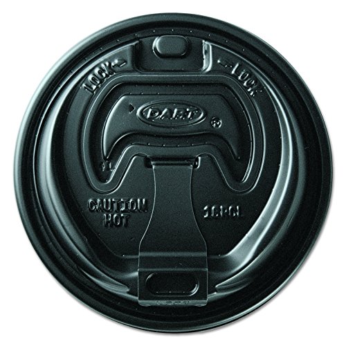 Solo Cup OPT316B Optima Fully Reclosable Hot Cup Lids for 10 oz. - 24 oz. Cups, Black (Pack of 1000)