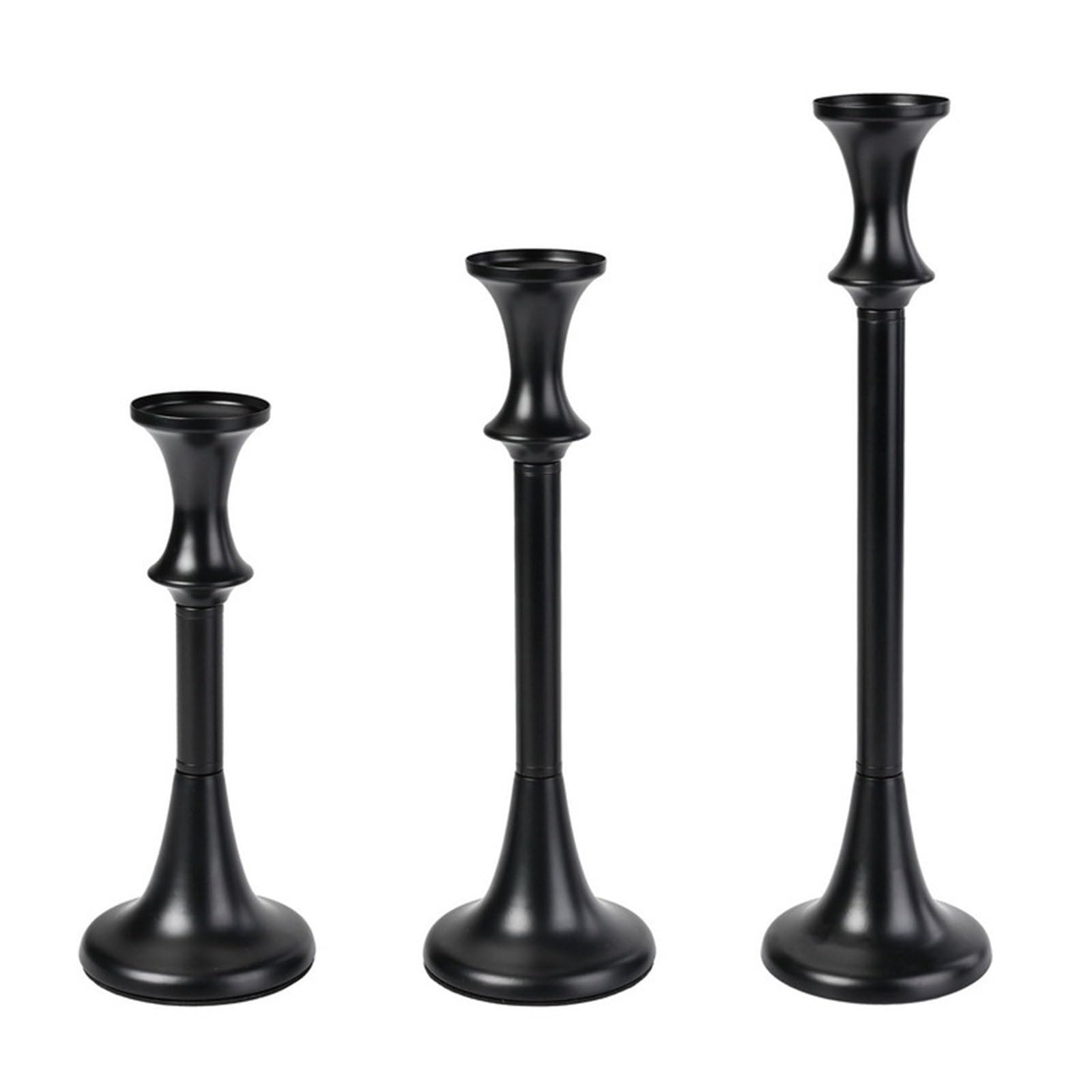 Tsophreniq 3Pcs Tapered Holders Decorative Stands Iron Candlestick Table Decoration for Wedding Home Decors Iron Taper