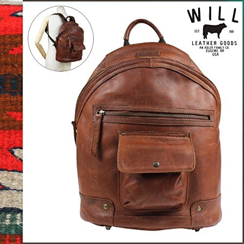 Amazon (ウィルレザーグッズ) WILL LEATHER GOODS レザー バックパック リュック メンズ 31505 ブラウン SILAS BACKPACK (並行輸入品