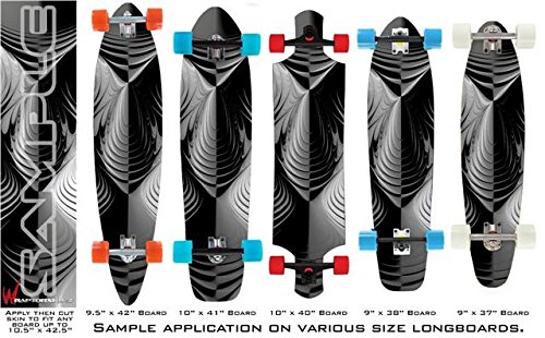 Positive Negative - Decal Style Vinyl Wrap Skin fits Longboard Skateboards up to 10