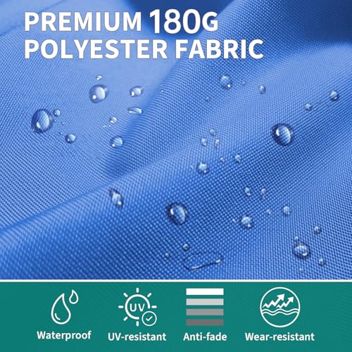 GarveeHome 13ft Large Patio Umbrellas with NO Base, Outdoor Double-Sided Rectangle Market Umbrella with Crank Handle, for Pool Lawn Garden