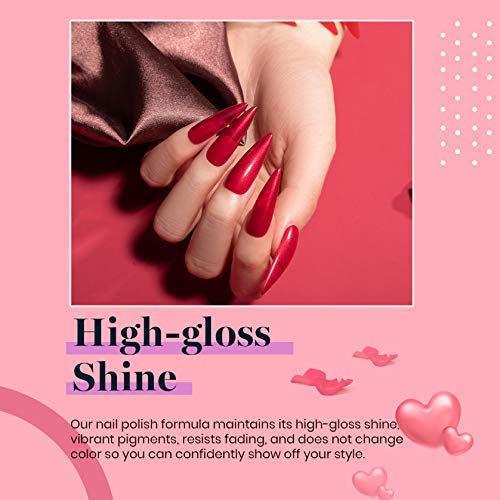 Beetles Gel Polish CL201 Beetles Red Gel Nail Polish Set thumb #3
