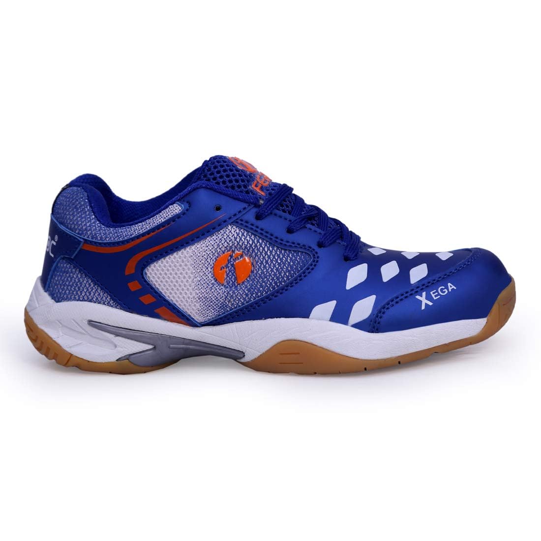 FEROC XEGA Badminton Shoes for Men Boys Unisex Kids (Blue, 4) 1