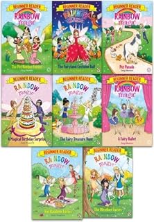 Daisy Meadows Rainbow Magic Early Readers 10 Books Bundle Collection (Belle the Birthday Fairy,Summer the Holiday Fairy,Ke...