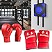 kowaku Boxing Wall Target Punching Bag Sparring Pad with Gloves Boxing Trainer Wall Focus Target for Sanda Fitness Relaxing Sports, 2Pair Gloves L Blue