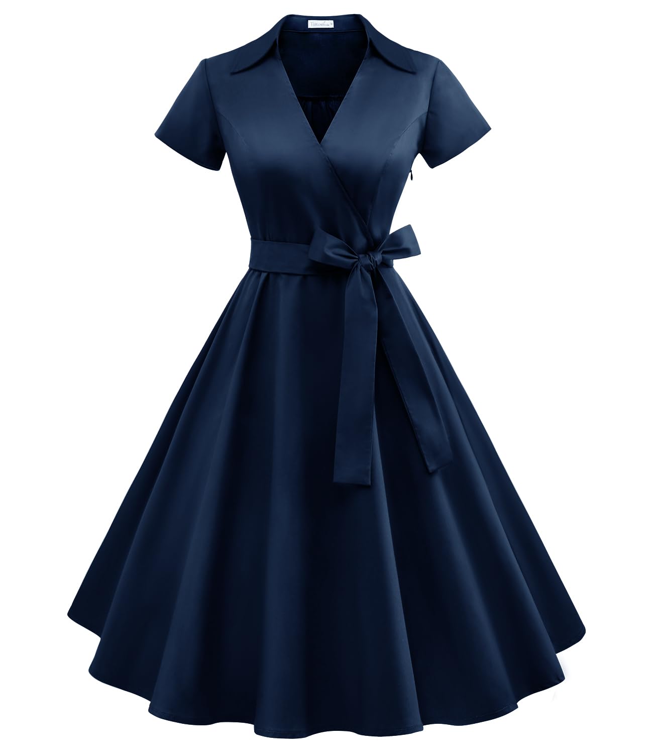 Gonna Vintage Anni 50 60 Audrey Hepburn Vestiti da Cocktail da Donna Elegante di Cotone Manica Corta
