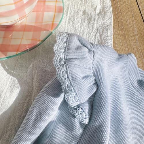 KISBINI Toddler Girl Ruffle Long Sleeve T-Shirt Cotton Top Tee for Spring/Fall3