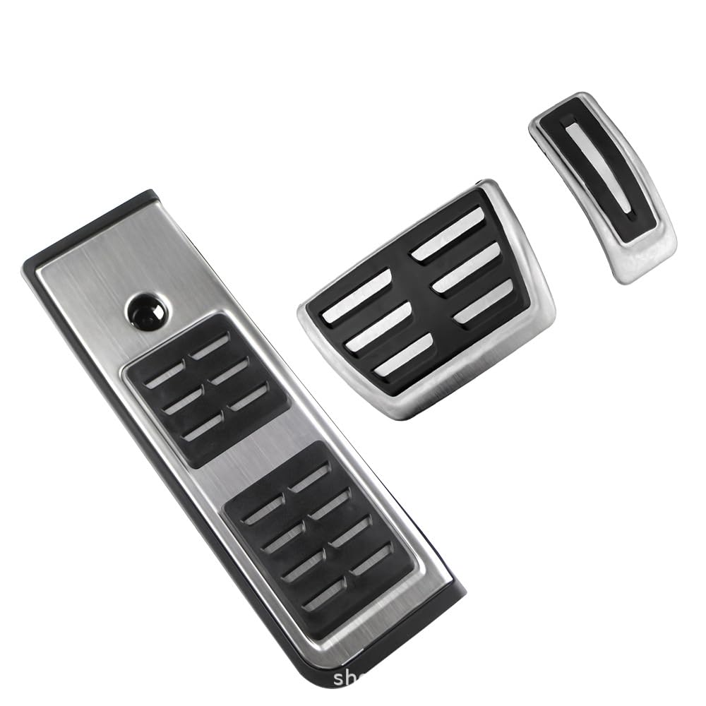 zoomto No Drill Stainless Steel Pedals Footrest Cover Accelerator Brake Compatible with A4 B9 Sedan/Avant/Allroad 2017-2024, Compatible with A5 Sportback/Coupe/Cabriolet 2018-2024