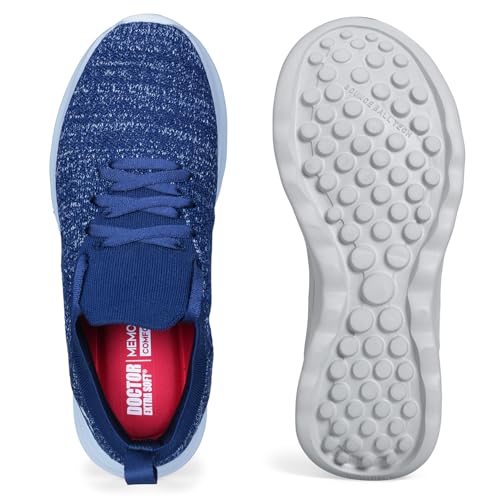 Image of DOCTOR EXTRA SOFT Men's Running & Walking Shoes Lightweight Comfortable Slip-On Sports Sneakers with Memory Foam Cushion, Breathable Knitted Upper, Anti-Slip Sole Flexible Gym Training Shoes D-2013