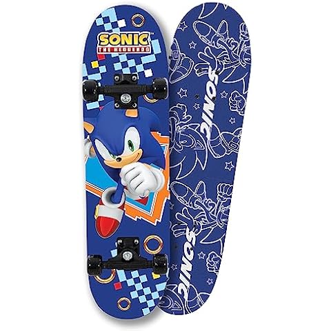 Sonic Deluxe Kids Beginners Skateboard with Stability Cover