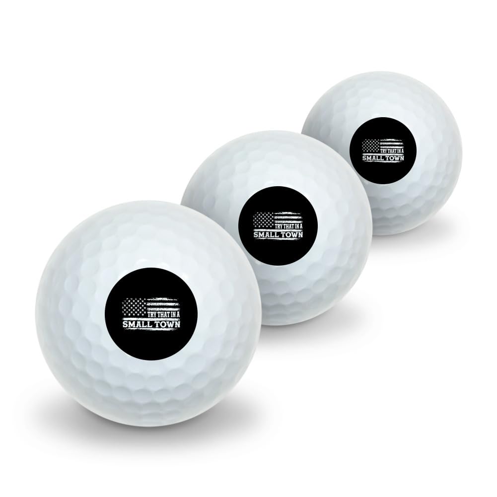 GRAPHICS & MORE Try That in a Small Town Novelty Golf Balls 3 Pack