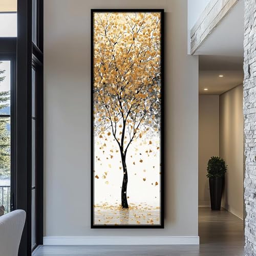 YUSUZHU Quadri da parete lunghi e stretti, stampe su tela alte e sottili, arte verticale, stampe su tela incorniciate per ufficio, stanze o corridoio (20x60 cm/cornice interna)