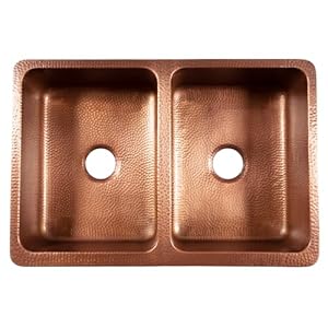 Lange Copper 32" Farmhouse Apron Kitchen Sink and Care Kit, Double Bowl Lange Copper 32 Farmhouse Apron Kitchen Sink and Care Kit Double Bowl