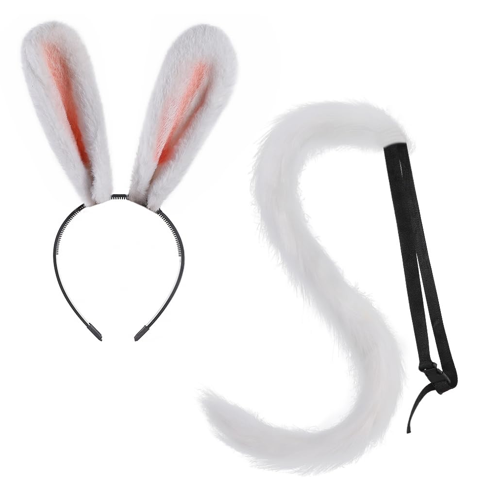 XGOPTS Women Bunny Ears and Tail Costume Set
