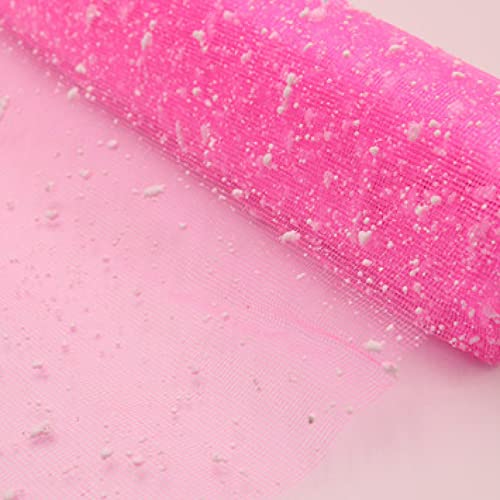 4 Yards Snowflake Dot Wide Tulle Roll Spool Wedding Christmas Decoration Diy Crafts Bouquet Floral Wrapping Supplies #TOP4