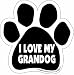 Car Magnet-Paw-I love my Grandog- 5.5" x 5.5"