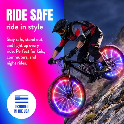 Activ Life 2-Tire Pack LED Bike Wheel Lights with Batteries