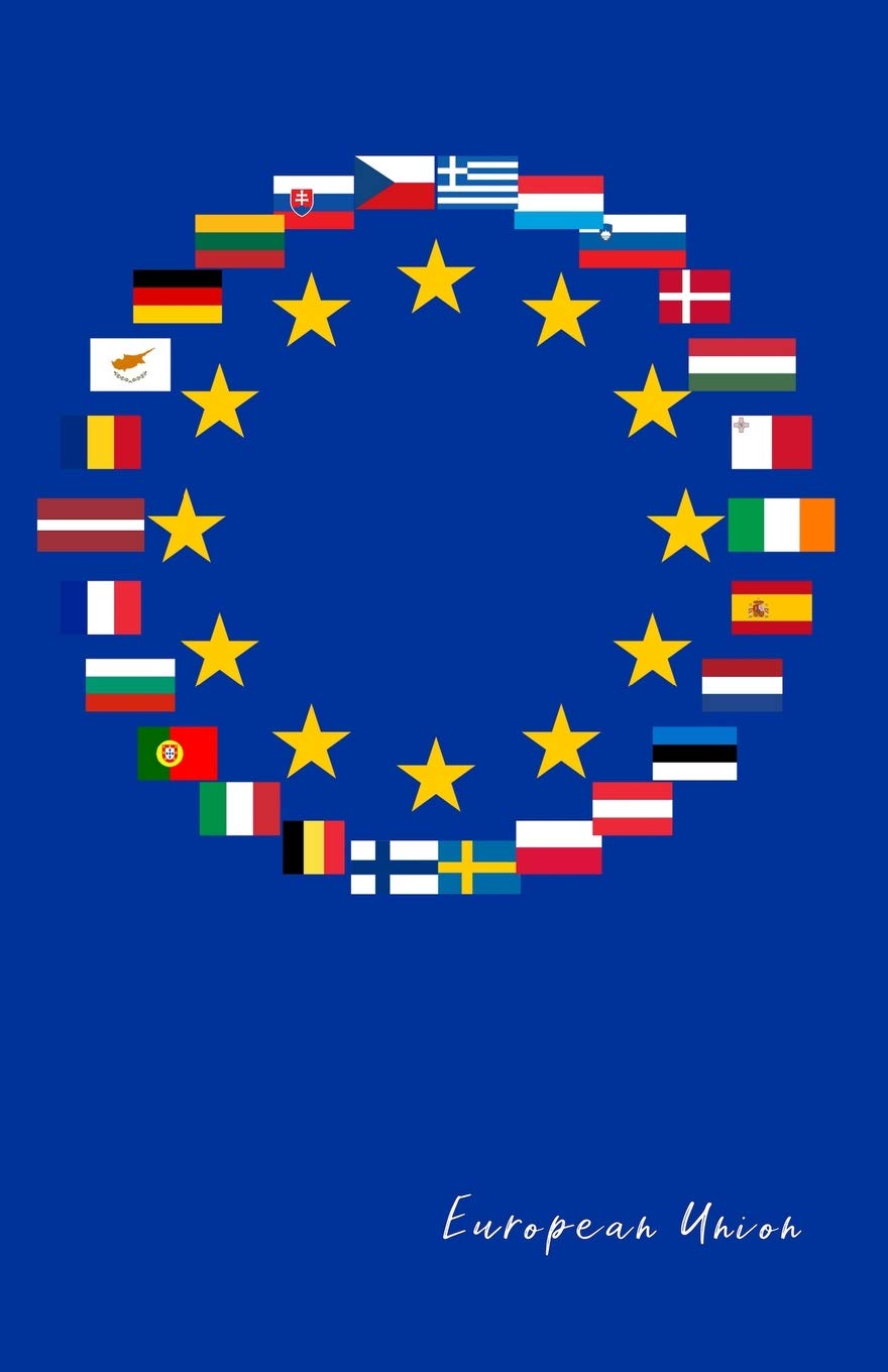 European Union: Flag Notebook, Travel Journal to write in, College Ruled Journey Diary