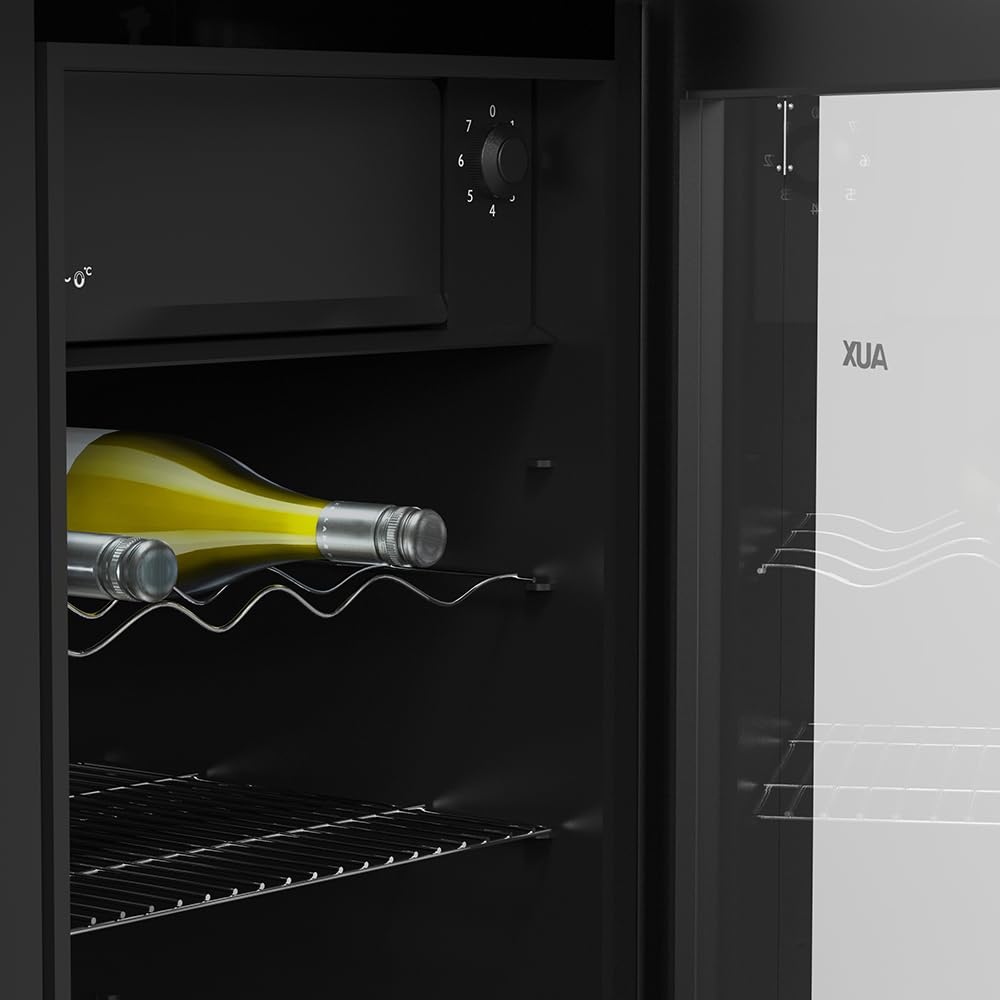 Sogi ARR-M-FRIGO - Armario para taller con nevera y congelador - 680 x 460 x 910 mm - 2 rejillas - clase B - negro grafito
