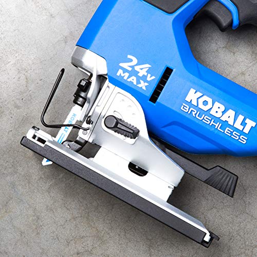 Kobalt KJS 324B-03 24-Volt Max Variable Speed Keyless Cordless Jigsaw, Blue/Black
