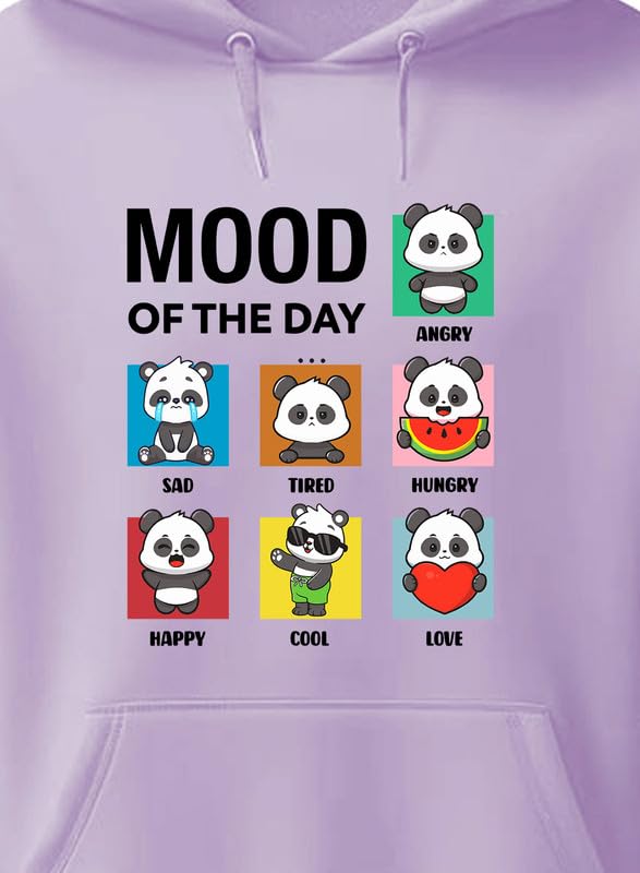 Image of XENOVAURBAN Hoodies | Unisex Hoodie Sweatshirt Panda Printed MOOD1 - PAR