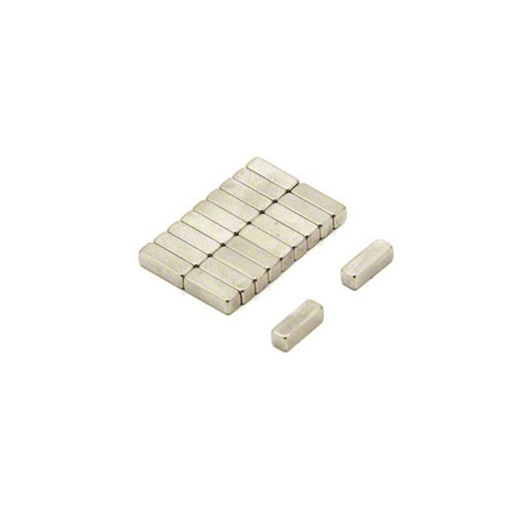 N42 Neodymium Magnet for Arts, Crafts, Model Making, DIY, Hobbies, Office, and Home - 2.5mm x 7mm x 2.5mm thick - 0.4kg Pull - Pack of 20