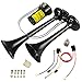 GAMPRO 12V 150db lkw hupe, Chrom Zink Dual Trompete Air Horn mit Kompressor für alle 12V Fahrzeuge LKW Lörries Züge Boote Cars Vans 12V/140A günstig Kaufen-GAMPRO 12V 150db lkw hupe, Chrom Zink Dual Trompete Air Horn mit Kompressor für alle 12V Fahrzeuge LKW Lörries Züge Boote Cars Vans