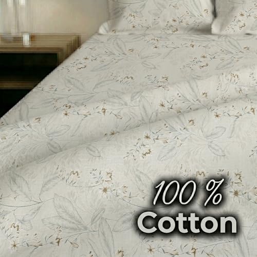 Image of Mafatlal 186 TC Metro Cotton Single Bedsheet | 90 x 60 Inch|Soft, Breathable & Lightweight | with Matching Pillow Cover
