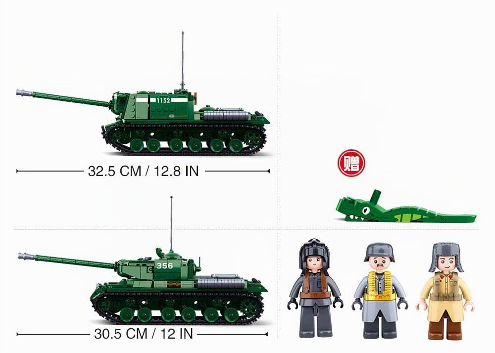 Sluban Blocs de Serrage WWII - Char Lourd (kit 2 en 1) (845 pièces)