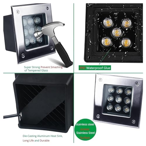 Spots extérieurs enterrés étanches IP67 basse tension 12V - 7