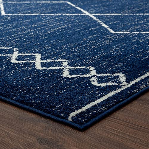 Tapete decorativo azul navy 8x10 rectangular miniatura 3