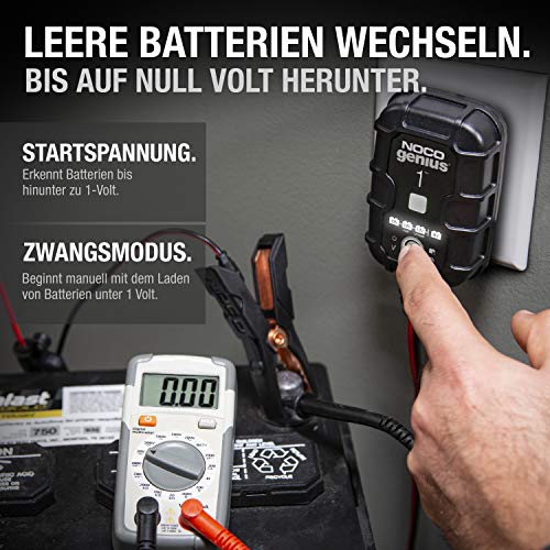 NOCO GENIUS1 1A 6V/12V Autobatterie-Ladegerät & Erhaltungsladegerät – Ansicht 3