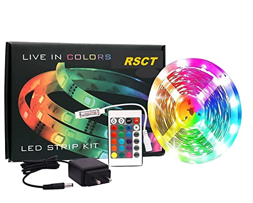 Image of Led Strip RSCT 5 Meter Non Waterproof Remote Control Multicolor Light with 16 Color RGB and 5050 SMD Bright 24 Keys IR Remote Controller and Supply for Home (Multicolor)(300led)